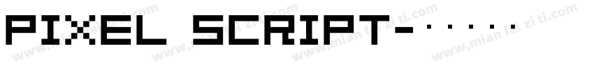 pixel script字体转换